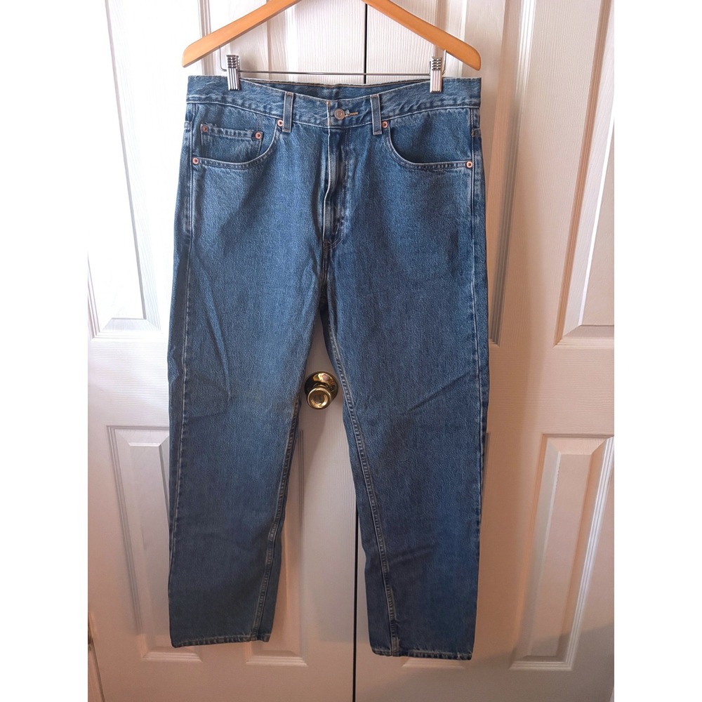 Levi's 505 Medium Wash Regular Fit Straight Leg Denim Jeans 40/30